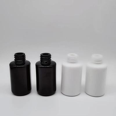 30ml  Black and white essential oil  empty cosmetic glass bottles with Bamboo dropper