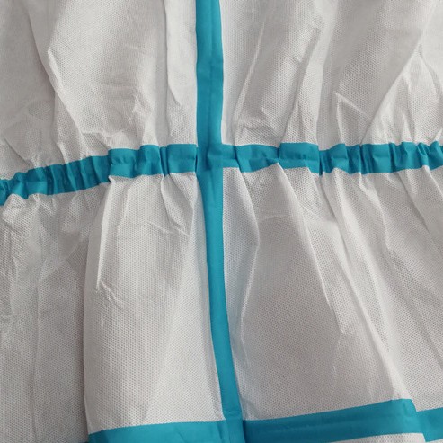 Disposable Pp Non Woven Working Safety Coverall / Disposable Isolation Gowns