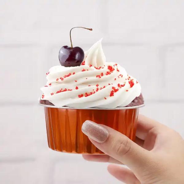 200ml Disposable Aluminum Foil Baking Cake Cup Container for Cheese Dessert Bread