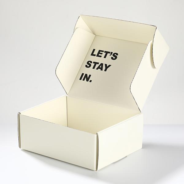 Letter Gift Box White Cardboard Flip Top Mailer Box For Clothing Corrugated Packaging
