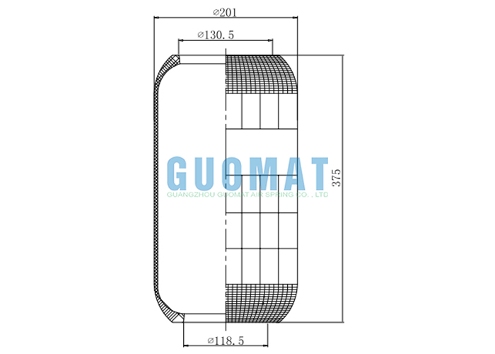 21836531 V-OLVO Bus Rubber Air Spring 375mm Height Air Suspension Parts Supplier