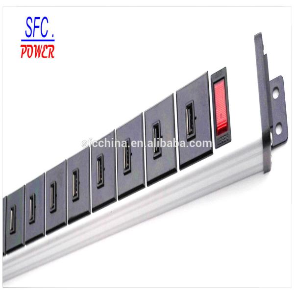 ETL FCC CE Approved alu- alloy 5V 2.1A USB 8 port charger for charging cabinet