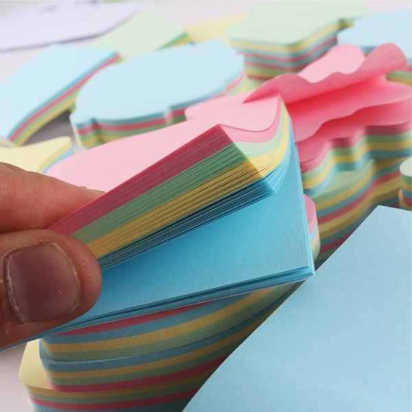 Hot selling wholesale multicolor custom logo flower shape sticky note memo pad for school office