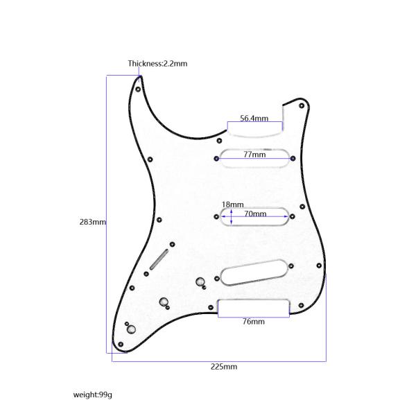Зелёный 3Ply электрический гитарный щит для гитары стиля Stratocaster аксессуары