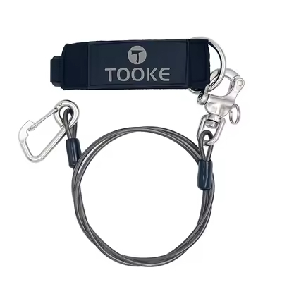 Heavy Duty Durable Training Guide Rope Free Diving Safety Lanyard For Underwater Sports