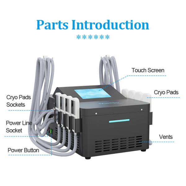 8 Cryo Pads 400W Cryolipolysis Machine For Full Body Fat Loss