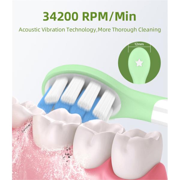 3 Cleaning Modes Pressure Sensing Children Childrens Sonic Toothbrush IPX7 BS51