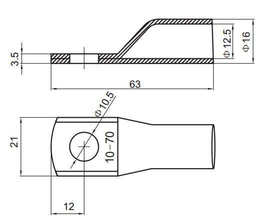Forging Crimp Eyelet Lugs Welding Cable Lugs Tin Plating Surface Treatment