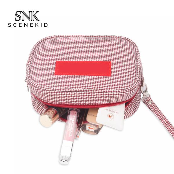 Portable Small Canvas Waterproof Wash Bag Pouch Bag with Zipper