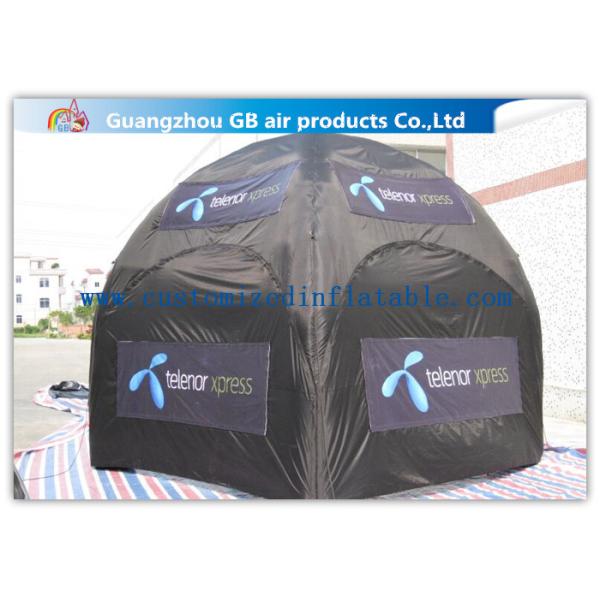 Advertising Inflatable Air Tent , Black Blow Up Spider Dome Tent