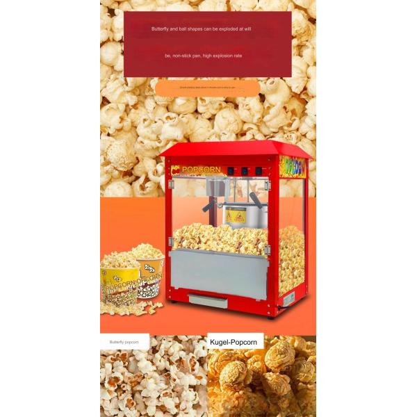 500*300*600 Most Popular Popcorn Making Machine for Raw Material Corn Oil Sugar