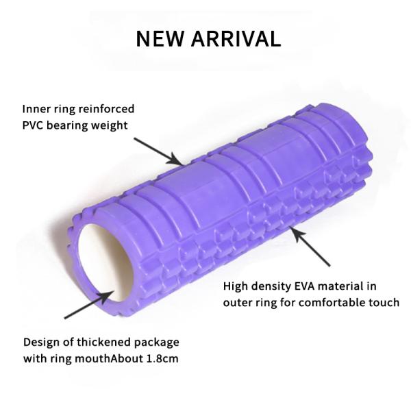 PVC 30*10cm нося черноту отпуска Myofascial собственной личности роликов пены йоги