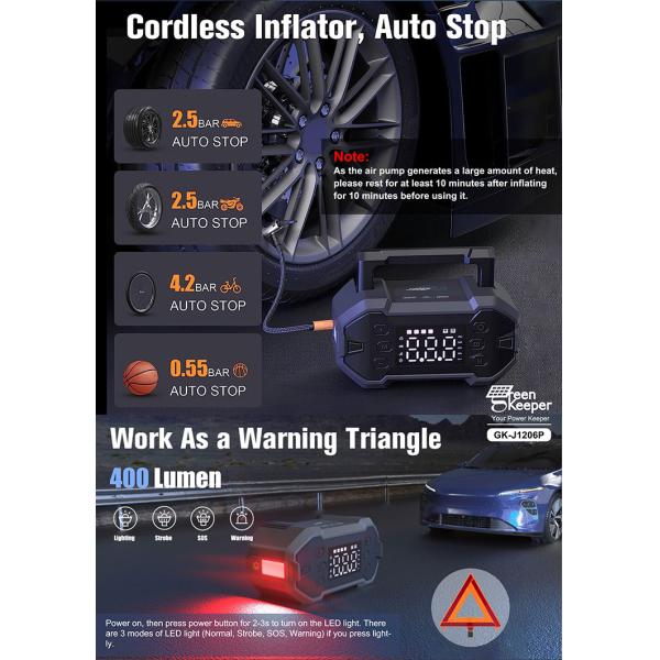 20000mah литий батарейный пакет Автомобильный ускоритель Power Bank прыжок стартер для автомобильных шин воздушный насос