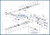 707-99-72070 7079972070 Bucket Cylinder Service Kit Fits PC490-10  PC490LC-10