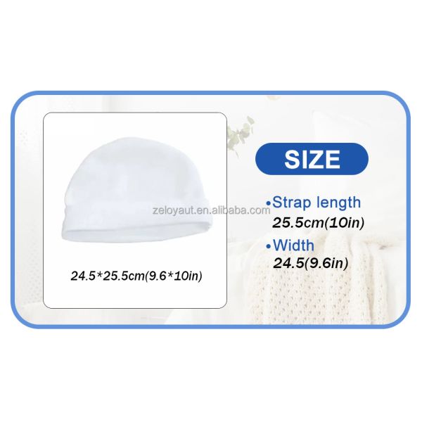 ZELOYAUT Wholesale Cute White Sublimation Blanks  Hats Personalized Sublimation Blank 100% Polyester  70g Pure White Hat