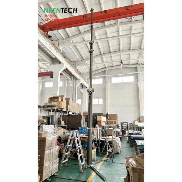 15m lockable pneumatic telescopic mast 30kg payloads 2.8m closed height mobile masts