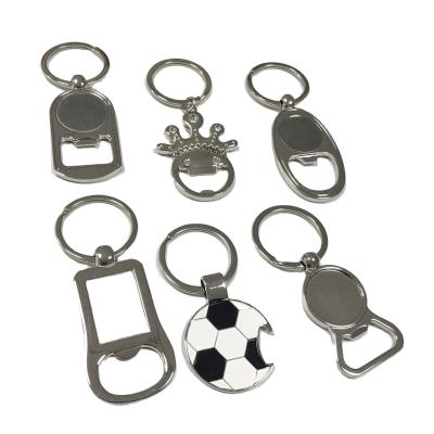 Print Custom Logo Keyring , Zinc Alloy Laser Engrave Beer Opener Keychain