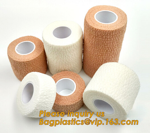 Fitness Custom made Cotton medical plaster tape sport bandages roll athletic tape,Flexible Bandage Self Adherent bandage