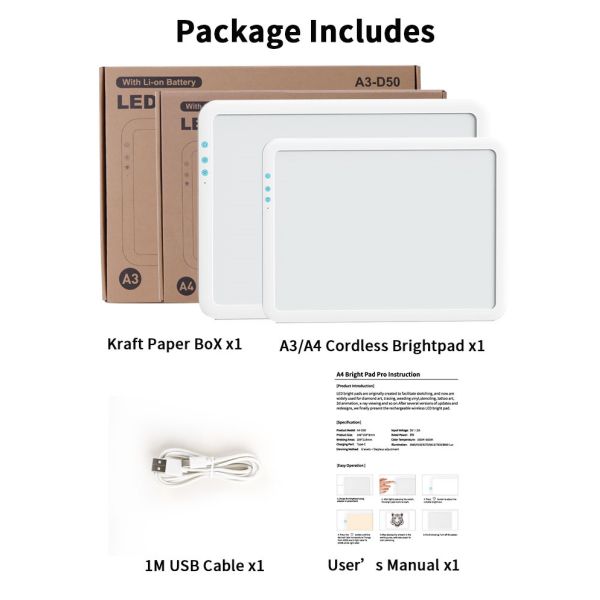 Plastic Led Light Pad Working Area 309219mm Adjustable Brightness for Diamond Painting Tracing Children Painting Toys Architectural Design Copying Board