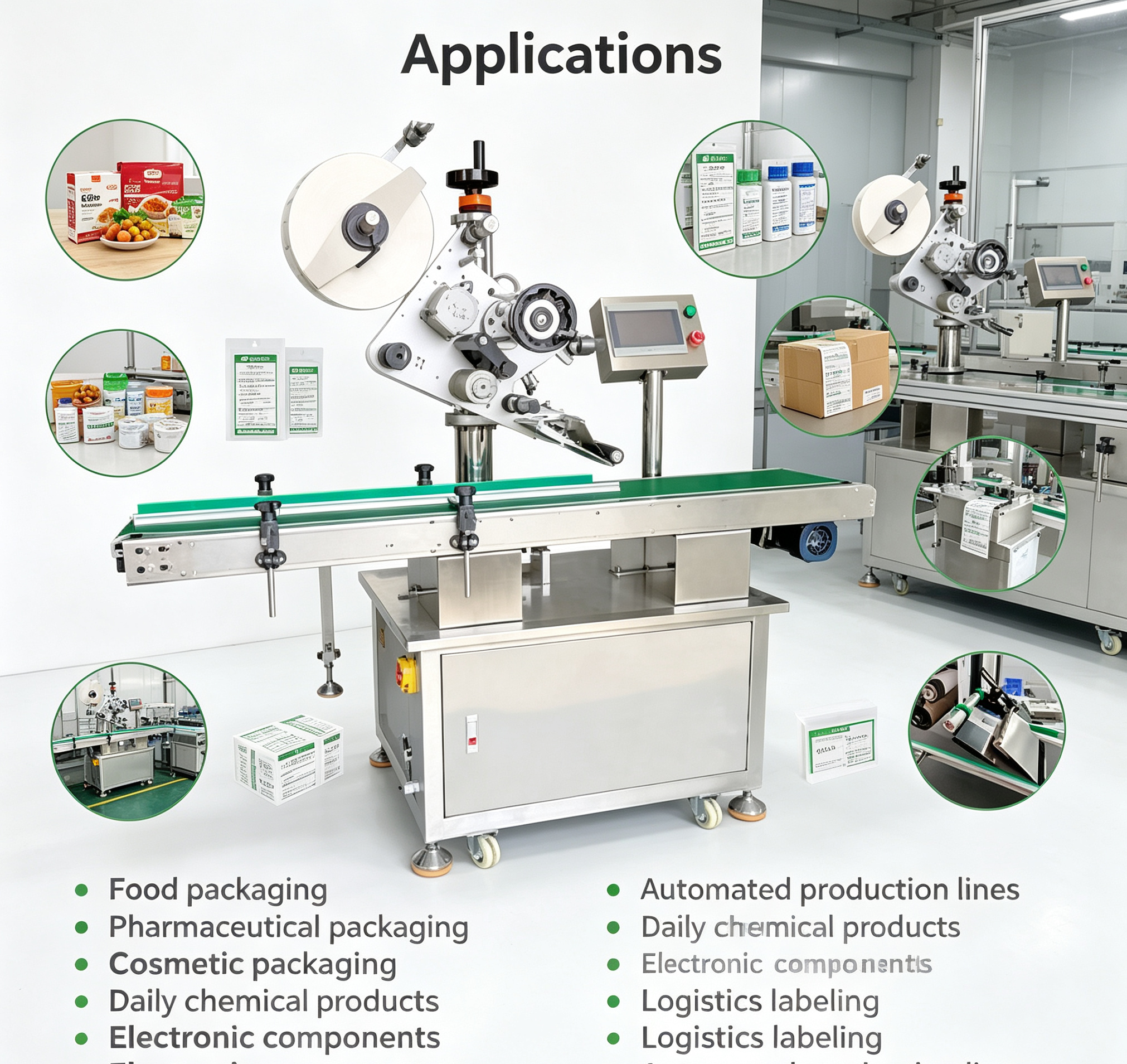 Intelligent Touch Screen Automatic Labeling Machine 200V - 240V Automatic Labeling Equipment