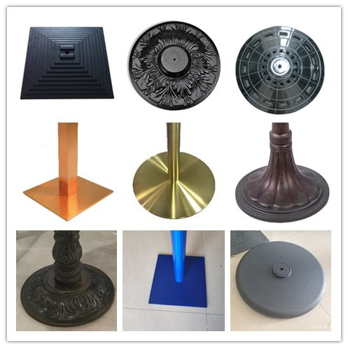 Restaurant Dining Table Legs Round Metal Bar Table Base Black / Brown Colour