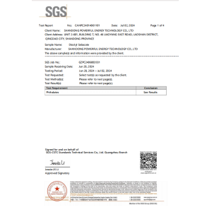 Shandong Powerfu Energy Technology Co., Ltd. Certifications