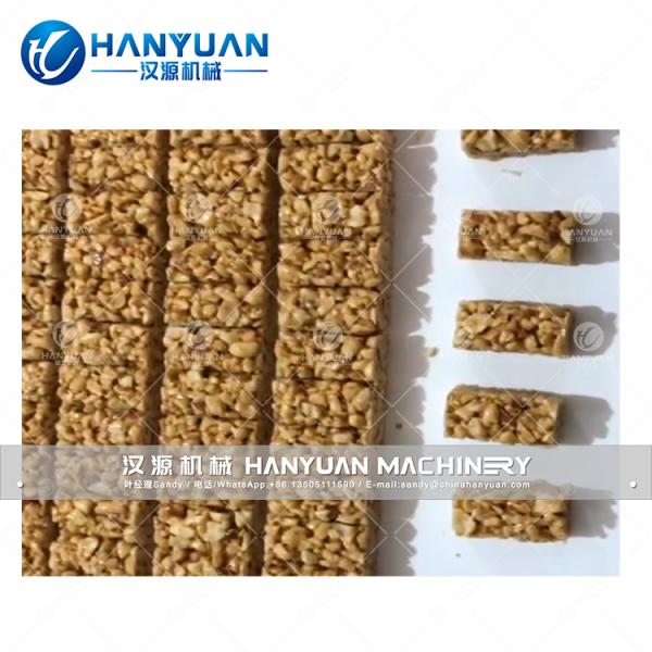 Automatic Peanut Candy Bar Making Machine with Food Grade Conveyor, Stainless Steel Shell, and 300~400kg/h Capacity