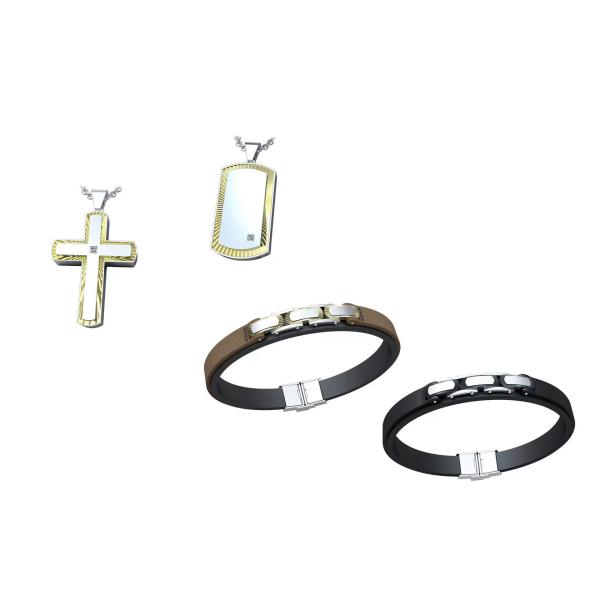 Collier de montre et bracelet en acier inoxydable