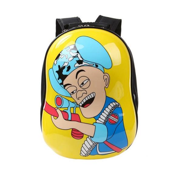 Cute cartoon eggshell little yellow People Children backpack schoolbag boys and girls primary school children