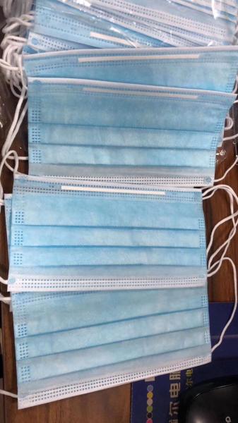 Blue Color 3 Ply Disposable Face Mask , Skin Friendly Dust Protection Mask