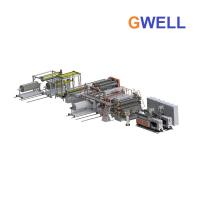 La ligne d'extrusion de feuille de TPU boudineuse à vis simple d'utilisation de machine de production cinématographique de Chaud-fonte de TPU pour des vêtements chausse le verre