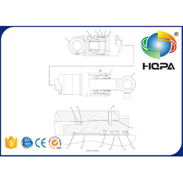 200-3239 2003239 CR de Kit For CAT Excavator 308C del sello del cilindro del auge