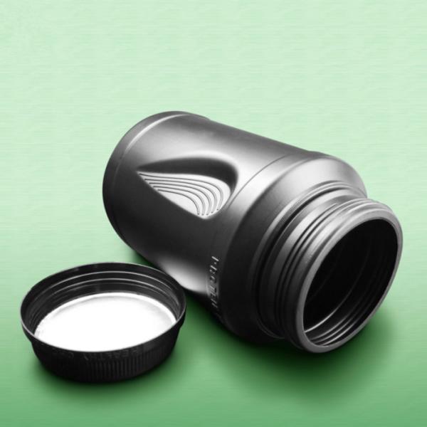 2000ml Customized Size And Logo Black Plastic Nutrition Powder Canister