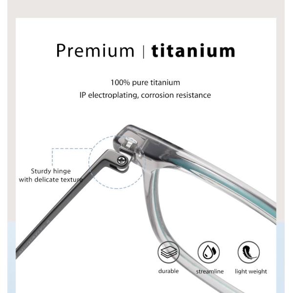 Комбинированные очки из титанового сплава TR+ для мужчин и женщин 4 цвета