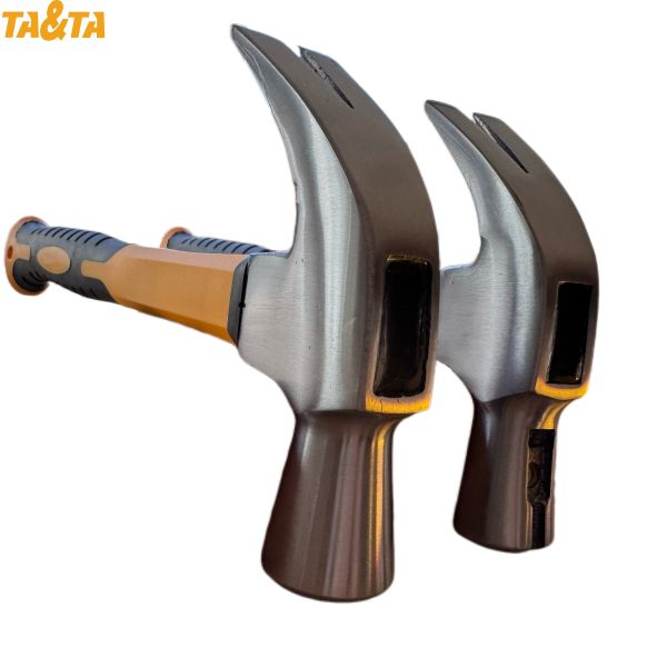Claw hammer with fiberglass handle