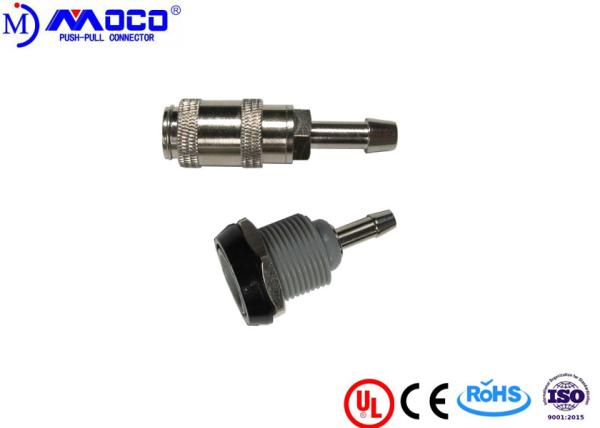 Female Bayonet Luer NIBP Cuff Connectors Circular Type Metal And Plastic Gas Way