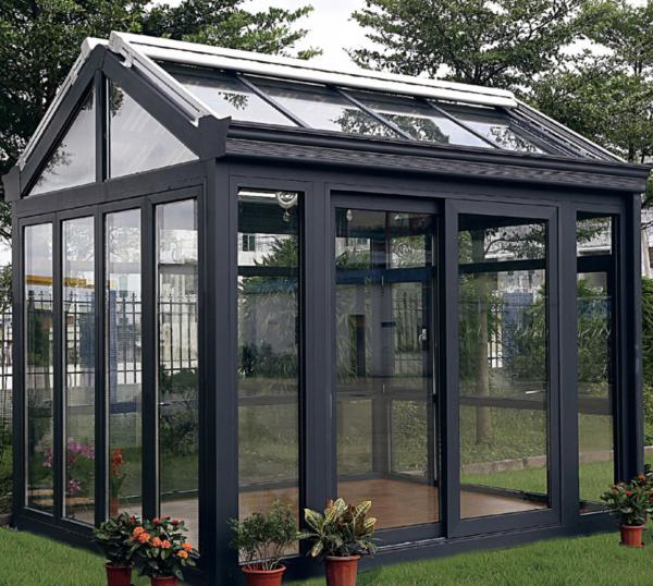 Prefabricated Winter Garden Glass House 4 Season Sunroom 6063 T5 Aluminum