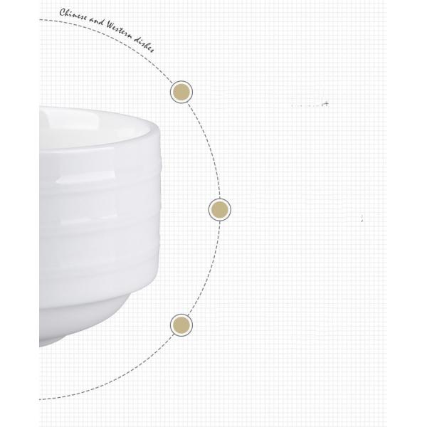 Round Minimalist Salad Small White Porcelain Bowls Dia 10cm Height 5.5cm