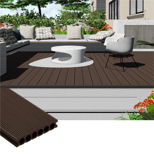 Outdoor WPC Decking Floor Waterproof Wood Plastic Composite for Poolside Terrace and Walkway Use