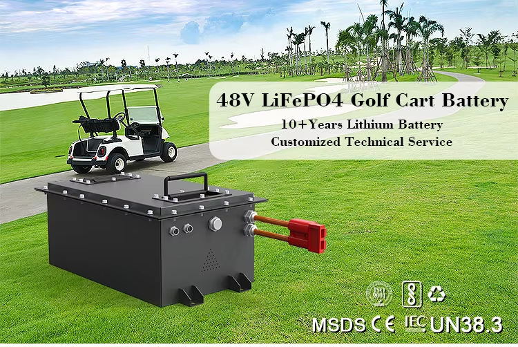 Electric Golf Cart Lithium Batteries 48V 72V 96V 50Ah 100Ah 105Ah 150Ah Li Ion Lithium Battery LifePO4 Electric Tricycle Motorcycle Battery Pack