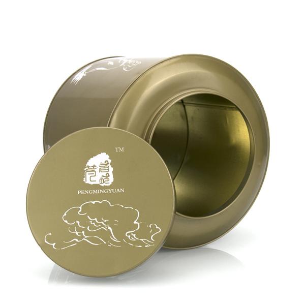 Wholesale Custom Metal Tea Canister Food Packaging Box Round Can Tea Tin Packaging Box