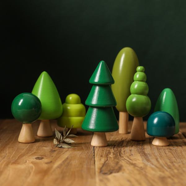 Mushroom Shape Wooden Blocks For Children Educational