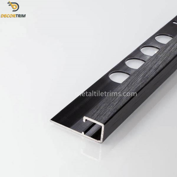 Metal Aluminium 10mm Square Edge Tile Trim For Tile Edging Protection