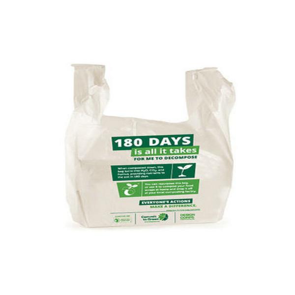 Reusable Biodegradable Plastic Packaging PBAT Eco Friendly Grocery Shopping Bag