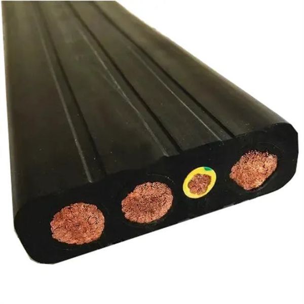 Câble plat en caoutchouc résistant à l'usure avec petit rayon de courbure, usage industriel