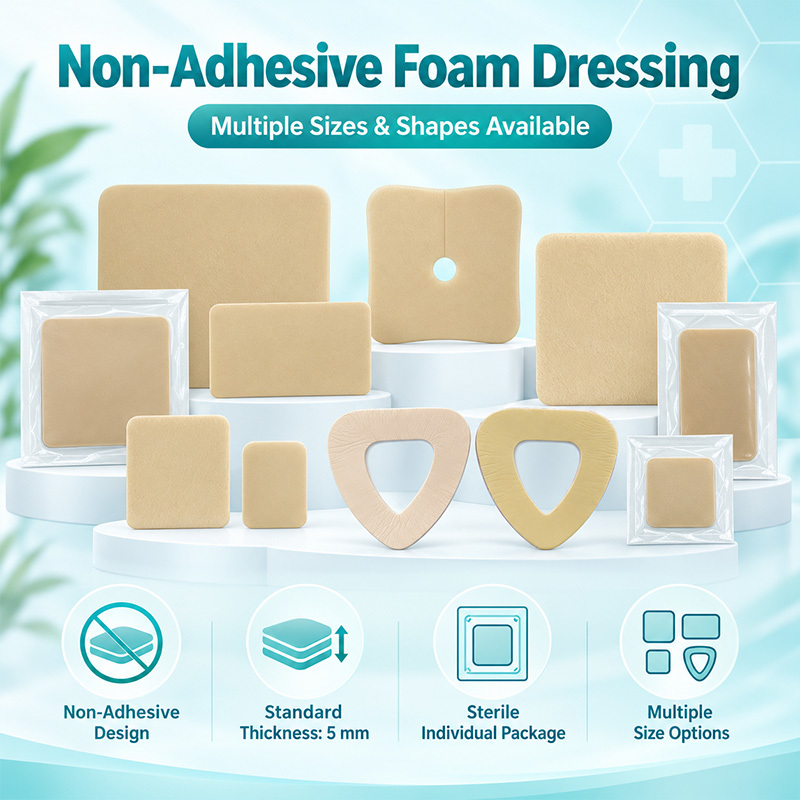 OEM Standard thickness 5mm Non-Adhesive Foam Dressing Manufacturer