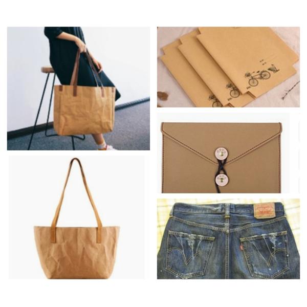 Eco - Feiendly Natural Fiber Pulp Washable Kraft Paper Colorfol For DIY Carry - On Bags