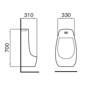Commercial Ceramic Toilet Urinal Wall Mounted With Sensor