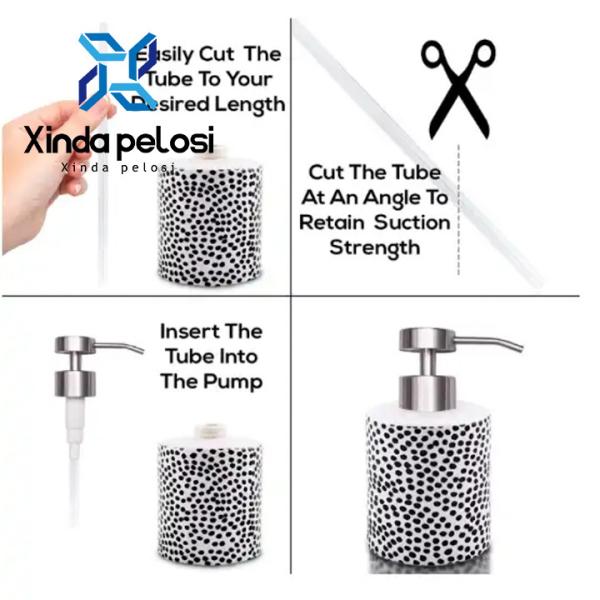 22 400 20 410 Пустой нержавеющий сталь переполняемый лосьон насос ванная комната сатинный щетка пресс тип