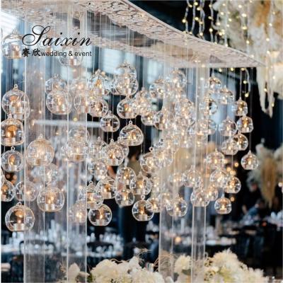 Candelabro Candela de cristal Central Acrílico Laser Corte Retangular Pedestal Candela Fixa 150cmx240cm